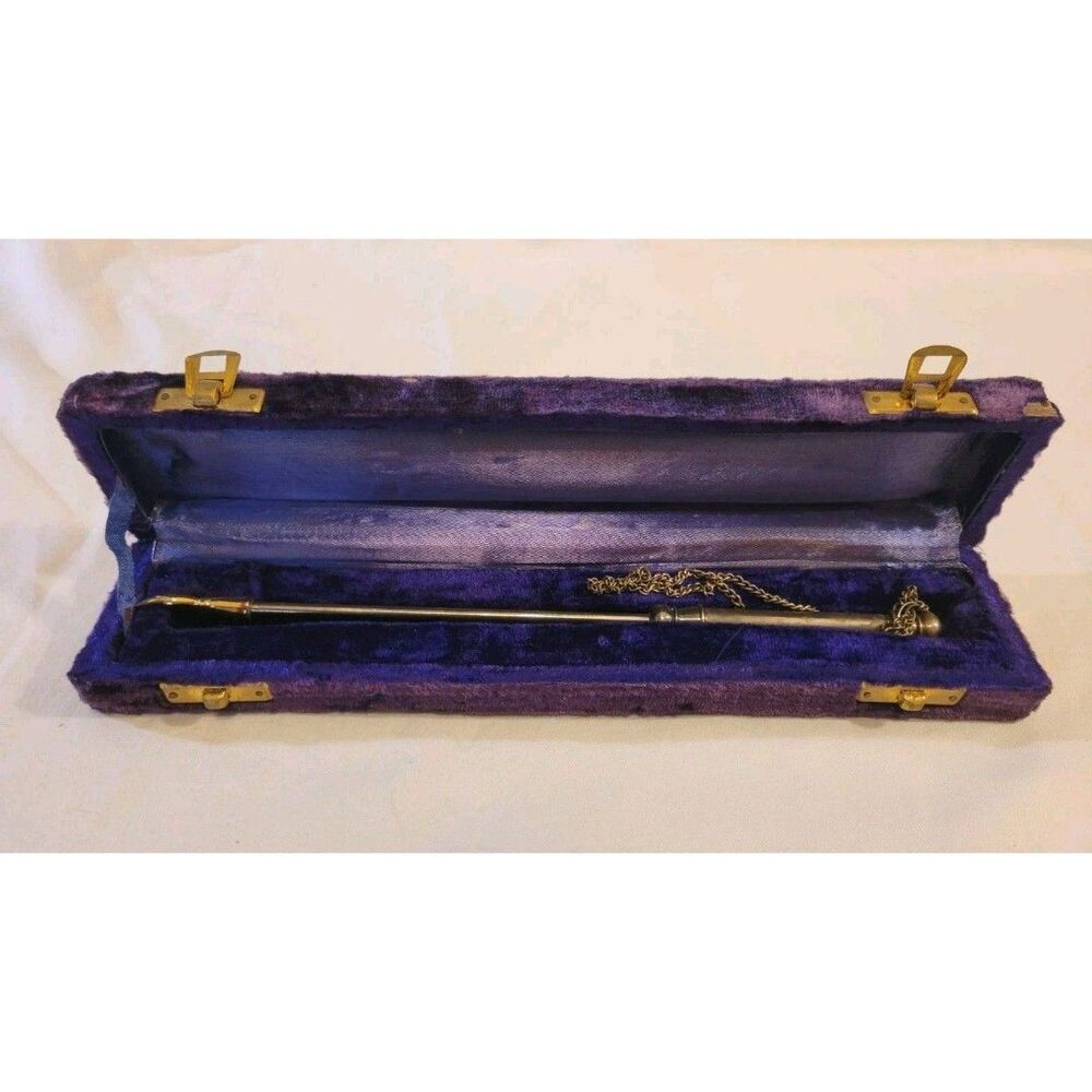 Antique Silver Plated Torah Pointer w/ Box
